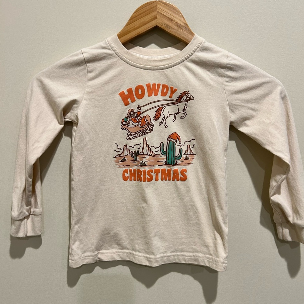 Howdy Christmas Kids Long Sleeve Tee